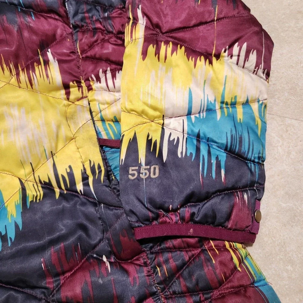 The North‎ Face Girls XL 18 Paint Splatter Multicolor Puffer 550 Quilted Jacket